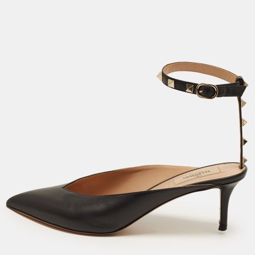 Rockstud Size 39 Leather Hyper Ankle Strap Pumps - Valentino - Modalova