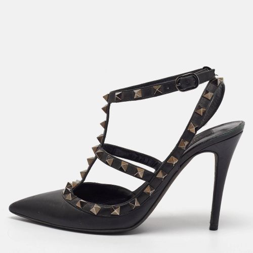 Rockstud Size 36.5 Leather Ankle Strap Pumps - Valentino - Modalova