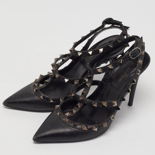 Rockstud Size 36.5 Leather Ankle Strap Pumps - Valentino - Modalova