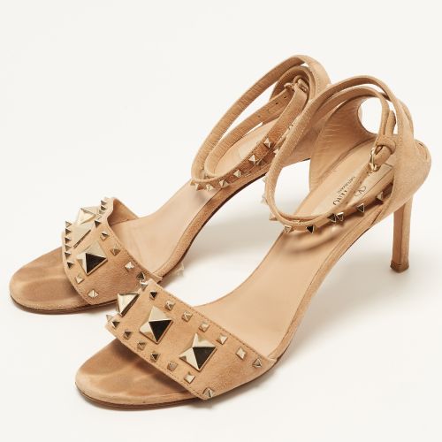 Rockstud Size 36 Suede Ankle Strap Sandals - Valentino - Modalova