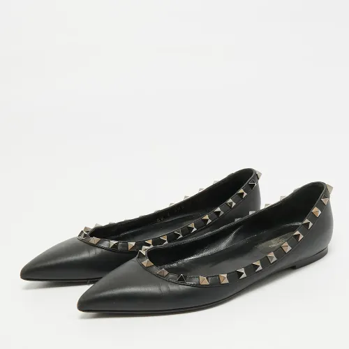 Rockstud Size 37 Leather Ballet Flats - Valentino - Modalova