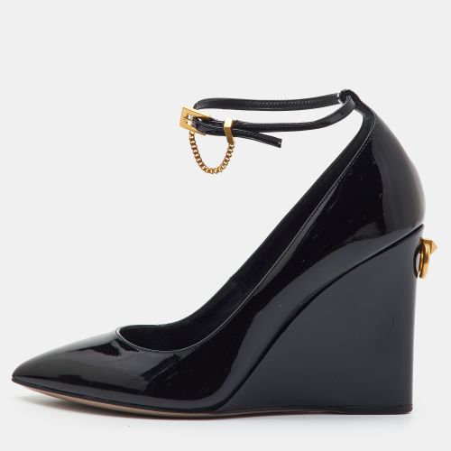 Garavani Ringstud Size 36 Patent Leather Ankle Strap Wedge Pumps - Valentino - Modalova