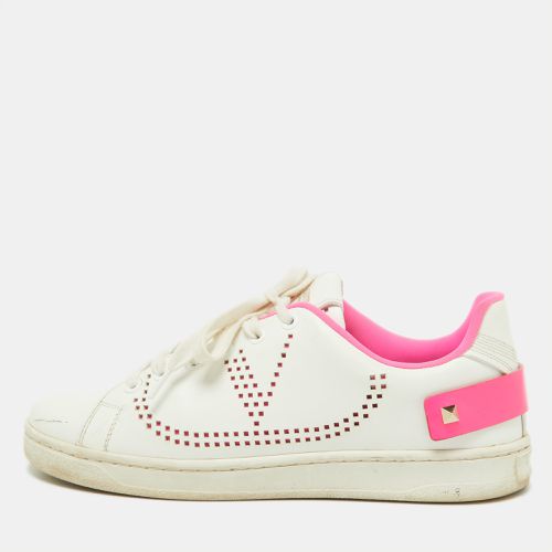 Valentino White Leather Vlogo Rockstud Low Top Sneakers Size 36 - Valentino - Modalova