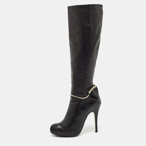 Leather Knee Length Boots Size 38 - Valentino - Modalova