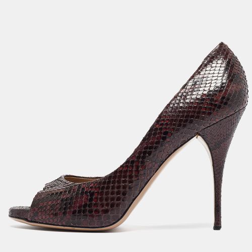 Valentino Purple Python Open Toe D'orsay Pumps Size 40 - Valentino - Modalova