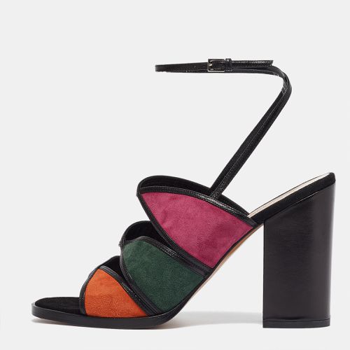 Valentino Multicolor Suede and Leather Ankle Wrap Sandals Size 38 - Valentino - Modalova