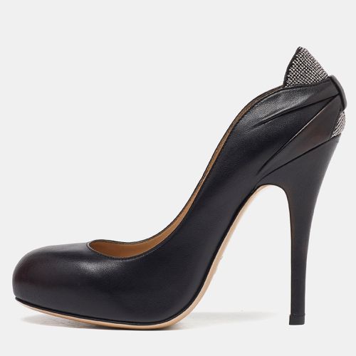 Valentino Black Leather Round Toe Pumps Size 36 - Valentino - Modalova