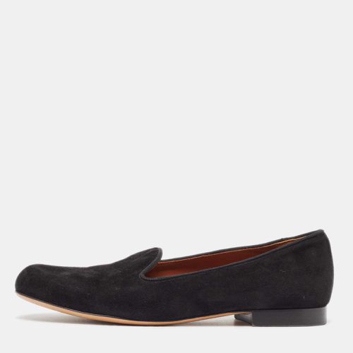 Valentino Black Suede Slip On Loafers Size 36 - Valentino - Modalova