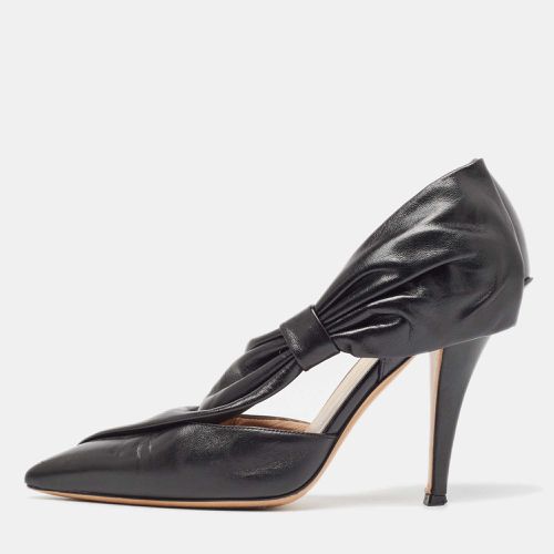 Valentino Black Leather Bow Pointed Toe Pumps Size 39.5 - Valentino - Modalova