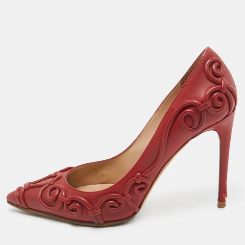 Valentino Red Leather Pointed Toe Pumps Size 38 - Valentino - Modalova