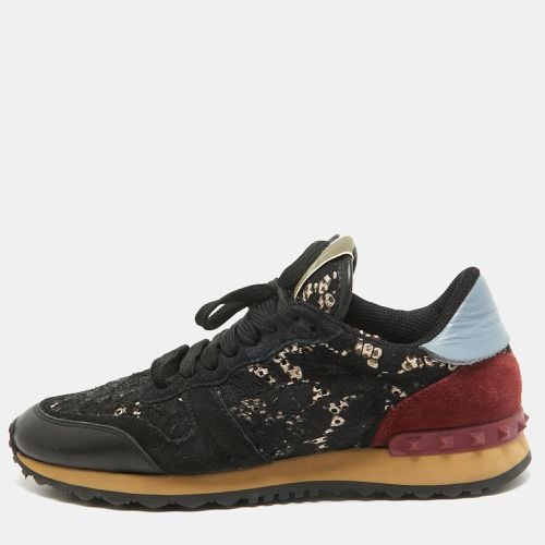 Valentino Multicolor Suede and Lace Rockrunner Sneakers Size 42 - Valentino - Modalova