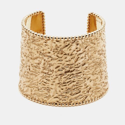 Perlée Hammered 18k Rose Open Cuff Bracelet - Van Cleef & Arpels - Modalova