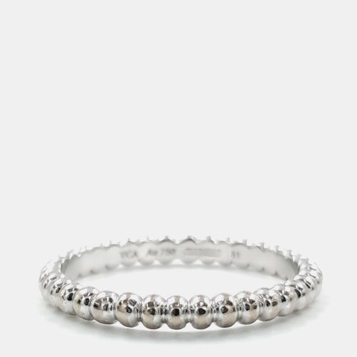 Perlee Small VCA AU750 51 White Gold Ring - Van Cleef & Arpels - Modalova