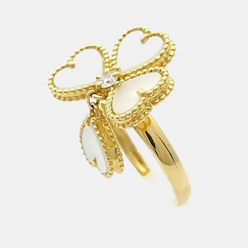 Sweet Alhambra MOP Diamond 18k Yellow Gold Ring - Van Cleef & Arpels - Modalova