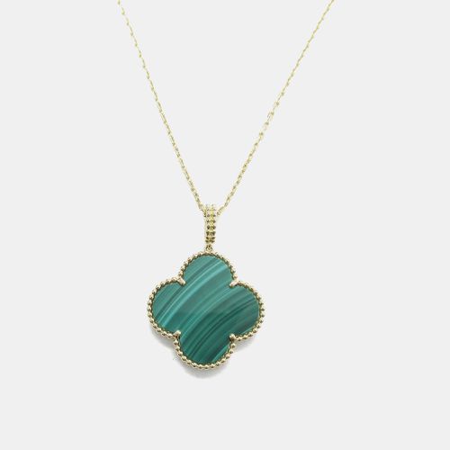 Van Cleef & Arpels 18K Yellow Gold, Malachite Magic Alhambra Pendant Necklace - Van Cleef & Arpels - Modalova