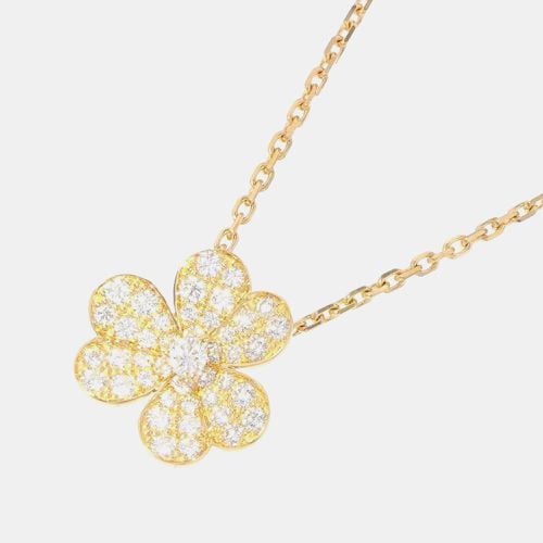 Van Cleef & Arpels 18K Yellow Gold with Pave Diamonds Small Frivole Pendant Necklace - Van Cleef & Arpels - Modalova