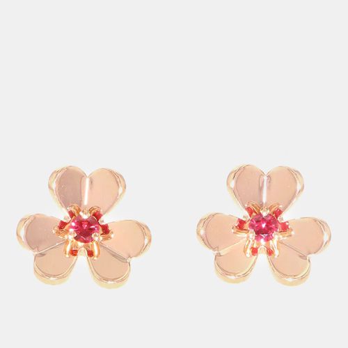 Van Cleef & Arpels18K Rose Gold with Ruby Frivole Stud Earrings - Van Cleef & Arpels - Modalova