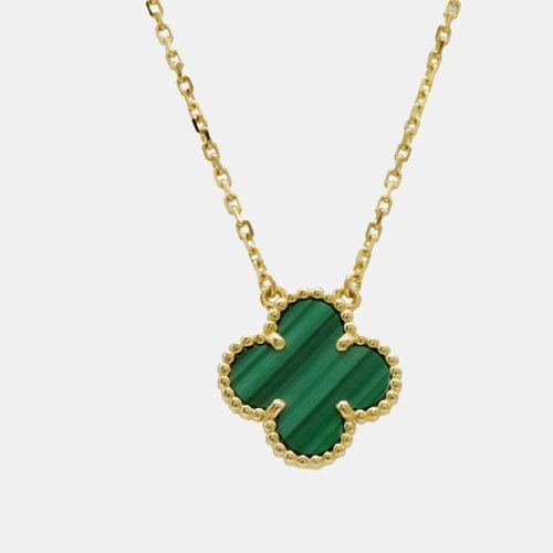 Van Cleef & Arpels 18k Yellow Gold Malachite Alhambra Necklace Pendant VCARO9VA00 - Van Cleef & Arpels - Modalova