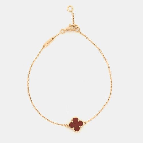 Van Cleef & Arpels Sweet Alhambra Carnelian 18k Rose Gold Bracelet - Van Cleef & Arpels - Modalova