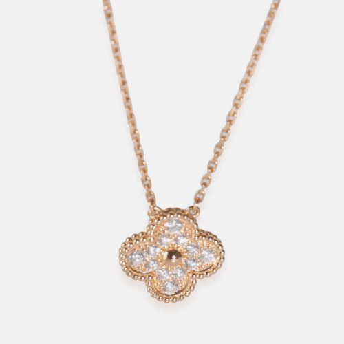 Van Cleef & Arpels 18K Rose Gold and Diamond Alhambra Pendant Necklace - Van Cleef & Arpels - Modalova