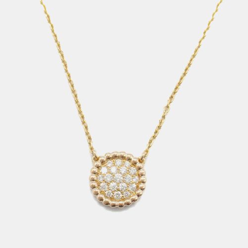 Van Cleef & Arpels 18K Yellow Gold and Diamond Perlée Pendant Necklace - Van Cleef & Arpels - Modalova