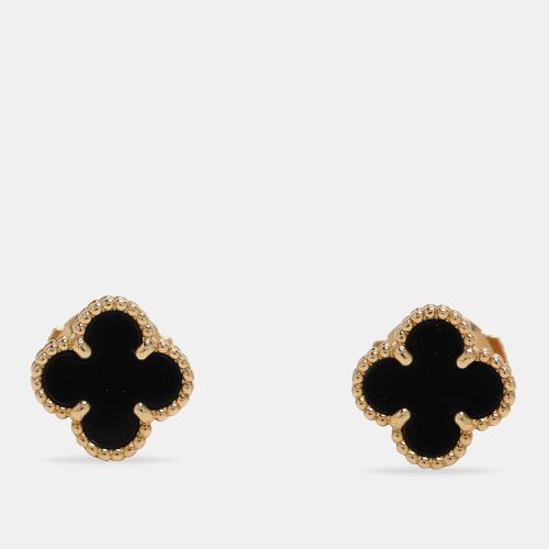 Sweet Alhambra Onyx 18k Gold Earrings - Van Cleef & Arpels - Modalova