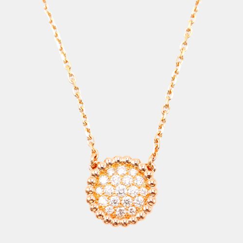 Van Cleef & Arpels Perlee Diamond Pendant Necklace 18k Pink Gold Clear Metal - Van Cleef & Arpels - Modalova