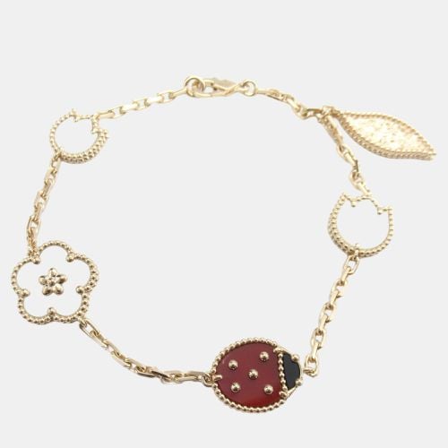 Van Cleef & Arpels Lucky Spring Bracelet Onyx Carnelian Mother of Pearl 18k Pink Gold White Metal - Van Cleef & Arpels - Modalova