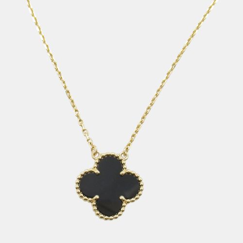 Van Cleef & Arpels Onyx 18k Gold Vintage Alhambra Necklace Black Metal - Van Cleef & Arpels - Modalova