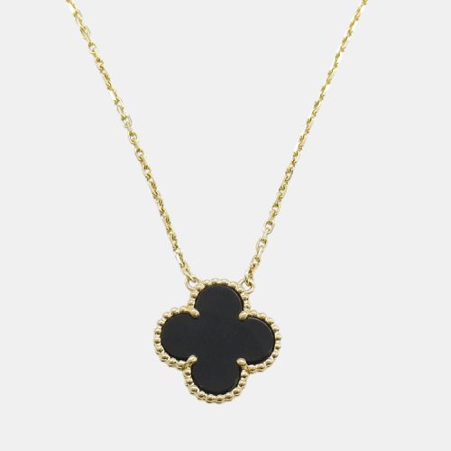 Van Cleef & Arpels Onyx 18k Yellow Gold Vintage Alhambra Necklace Black Metal - Van Cleef & Arpels - Modalova