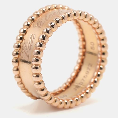 Perlée Signature 18K Rose Ring Size 50 - Van Cleef & Arpels - Modalova