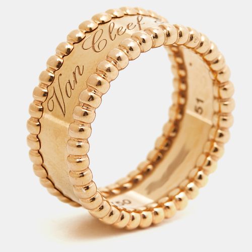 Van Cleef & Arpels Perlée Signature 18k Rose Gold Ring Size 51 - Van Cleef & Arpels - Modalova