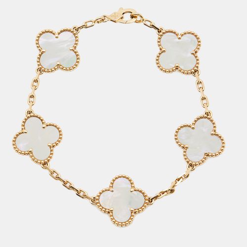 Van Cleef & Arpels Vintage Alhambra Mother of Pearl 18k Yellow Gold Bracelet - Van Cleef & Arpels - Modalova