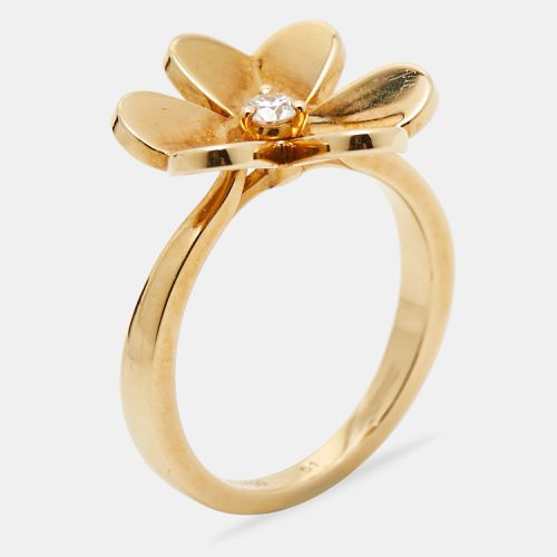 Van Cleef & Arpels Frivole 1 Flower Diamond 18K Yellow Gold Small Model Ring Size 51 - Van Cleef & Arpels - Modalova