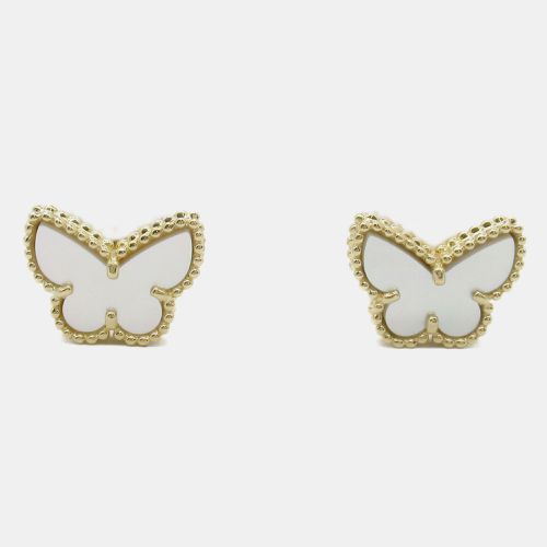 K Gold Mother of Pearl Sweet Alhambra Butterfly Earrings - Van Cleef & Arpels - Modalova