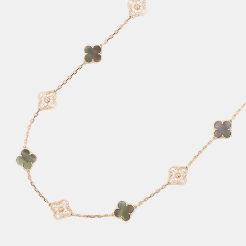 Van Cleef & Arpels Vintage Alhambra Necklace 20 Motifs Gray 18K Pink Gold - Van Cleef & Arpels - Modalova