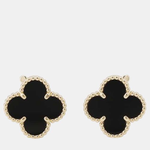 Van Cleef & Arpels Vintage Alhambra Earring Onyx 18K Yellow Gold - Van Cleef & Arpels - Modalova