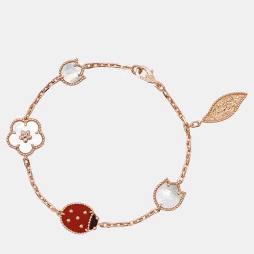 Van Cleef & Arpels 18K Pink Gold Lucky 5 Motifs Spring Bracelet - Van Cleef & Arpels - Modalova
