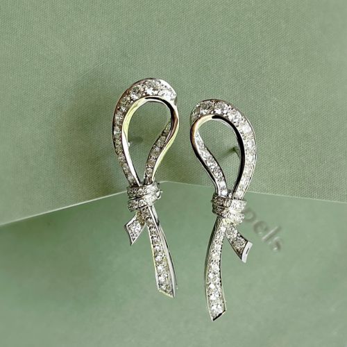 K Gold Full Diamond Bow Earrings - Van Cleef & Arpels - Modalova