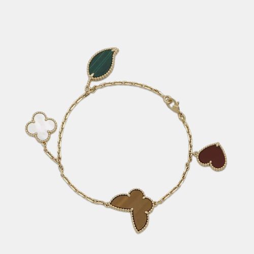 Van Cleef & Arpels 18K Yellow Gold Lucky Alhambra Chain Bracelet - Van Cleef & Arpels - Modalova