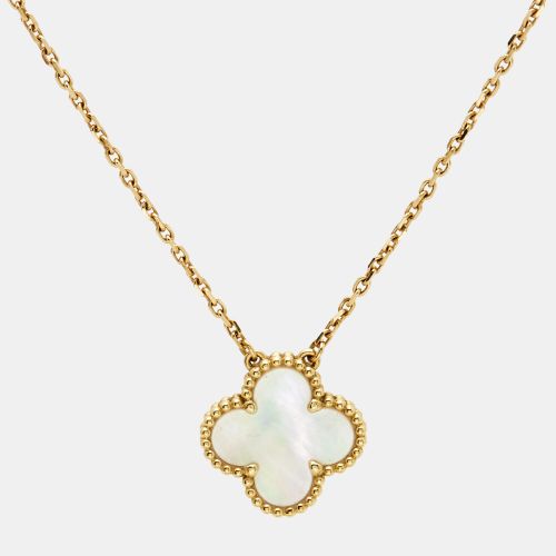 Van Cleef & Arpels Vintage Alhambra Mother of Pearl 18k Yellow Gold Necklace - Van Cleef & Arpels - Modalova