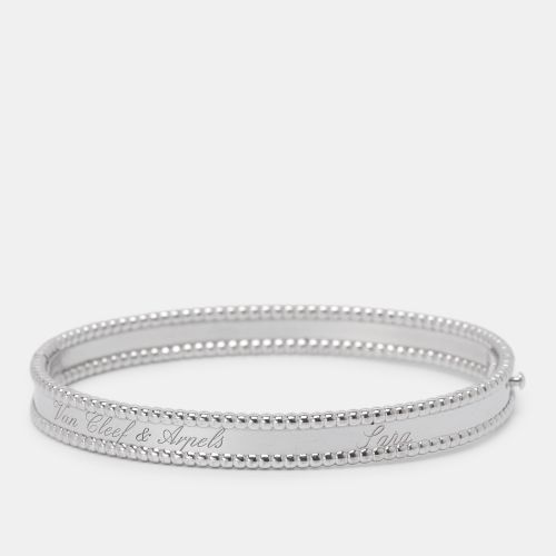 Perlée Signature 18k White Gold Rhodium Plated Large Model Bracelet - Van Cleef & Arpels - Modalova