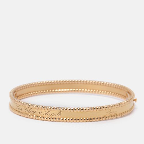Perlee Signature 18K Rose Gold Bangle Bracelet Size 18 - Van Cleef & Arpels - Modalova