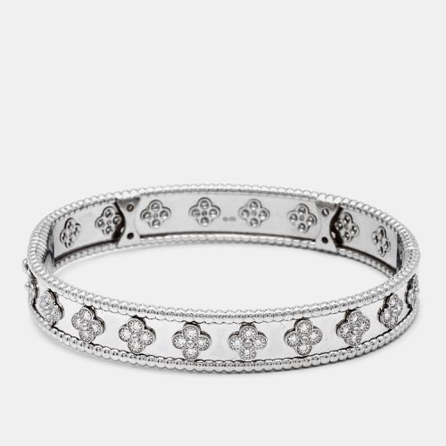 Van Cleef & Arpels Perlée Clover Diamonds 18k White Gold Bracelet L - Van Cleef & Arpels - Modalova