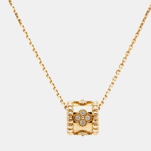 Perlée Clover Diamond 18K Gold Pendant Chain Necklace - Van Cleef & Arpels - Modalova