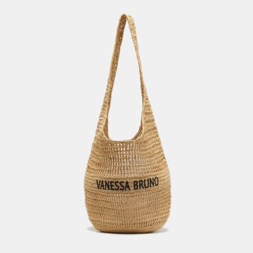 Vanessa Bruno Cream Raffia Logo Hobo - Vanessa Bruno - Modalova