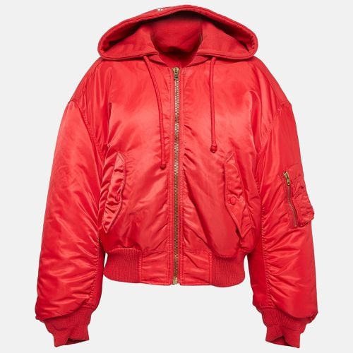 Vetements Red Synthetic Zip-Up Puffer Hooded Jacket M - Vetements - Modalova