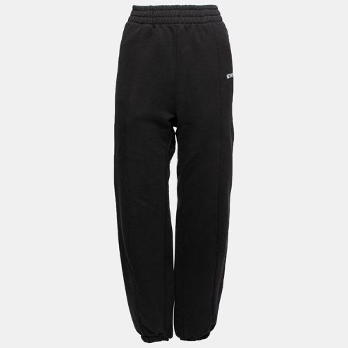 Vetements Black Rib Knit Elasticized Waist Trousers M - Vetements - Modalova