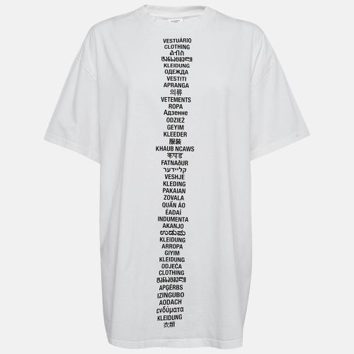 Vetements White Clothing Translated Print Cotton T-Shirt M - Vetements - Modalova