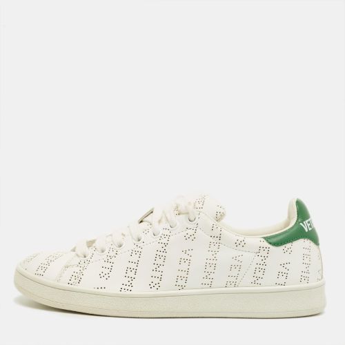 Vetements White Perforated Leather Low Top Sneakers Size 35 - Vetements - Modalova
